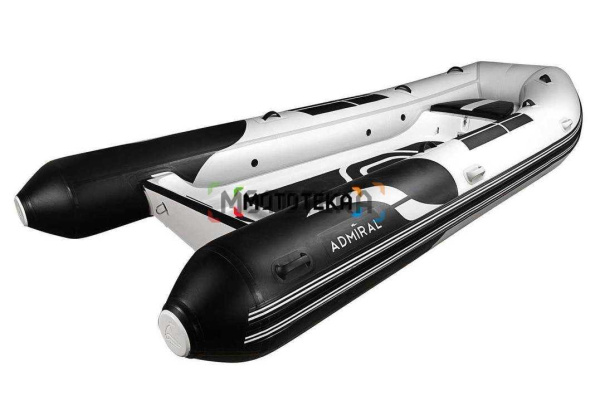 Лодка РИБ (RIB) Admiral (Адмирал) 480 с консолью - черно-серая